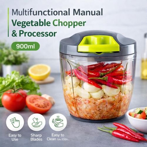 900ml Multifunctional Manual Vegetable Cutter & Onions ,Garlic Chopper