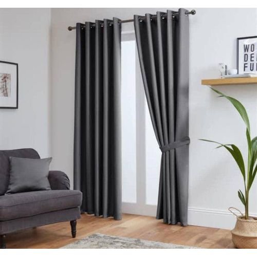 2 Pcs Curtain pieces 2 by 1.5m & 3m White Net - Grey