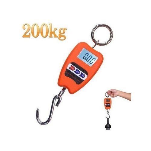 Hanging 200kg Crane Weighing Scale With Clear Digital Screen - Orange