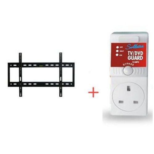 Sollatek Pack Of TV Mount 26" To 63" Plus TV Guard - Black