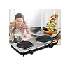 Stainless Steel Electric Hot Plate With Two Burners-Silver