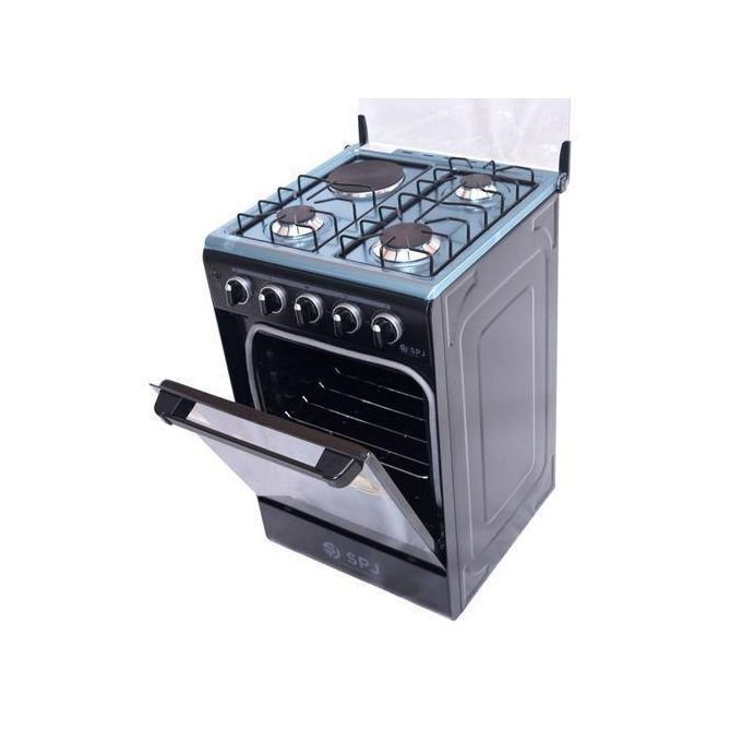 SPJ 50×50cm 3 Gas + 1 Electric Freestanding Cooker with Gas Oven - Black