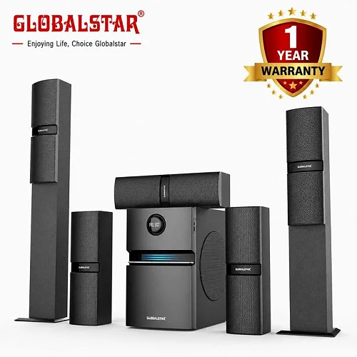 Globalstar GS-V65 5.1 Multimedia Subwoofer Home Audio System with Bluetooth, USB, SD &amp; FM
