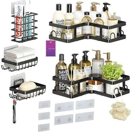 Shower Organizer for Bathroom Storage Home Kitchen No Drilling Rustproof Stainless Steel Bathroom Organizer Shower