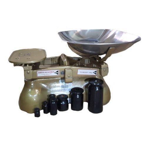 UNBS Certified Original Weighing Scale With 6 Stones - Gold