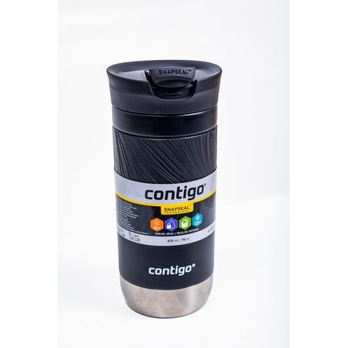 Contigo SnapSeal Vacuum-Insulated Stainless Steel Travel Mug, 16-Ounce