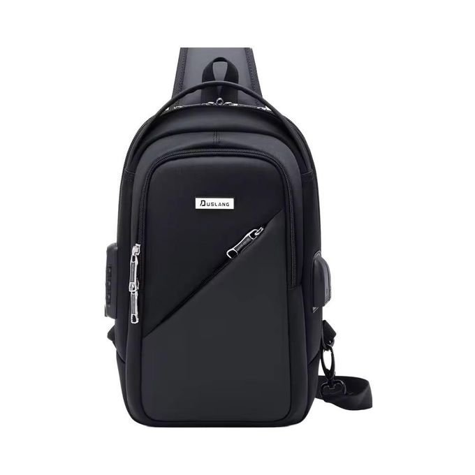 DUSLANG Crossbody Backpack Bag, Shoulder Backpack Chest Bags with USB Charger Port