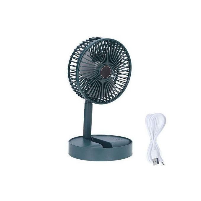 Portable Telescopic Desk and Floor Fan - Multicolor