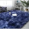 Medium Fluffy Shaggy Center Carpet 1.5m x 2m – Blue Patched