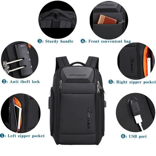 Wiersoon High Quality Laptop Bag Backpack Antitheft Bag