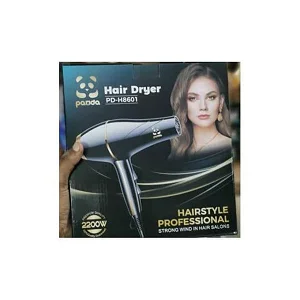 . Panda 2200W Hair Dryer – Fast Drying with Comb & Nozzle