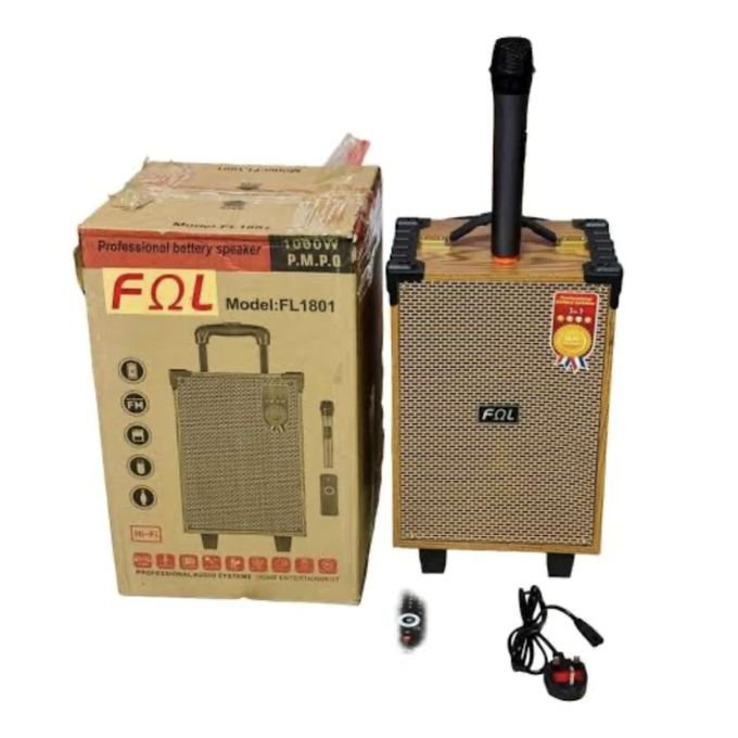 Rechargeable Bluetooth Speaker with a karaoke microphone and remote control