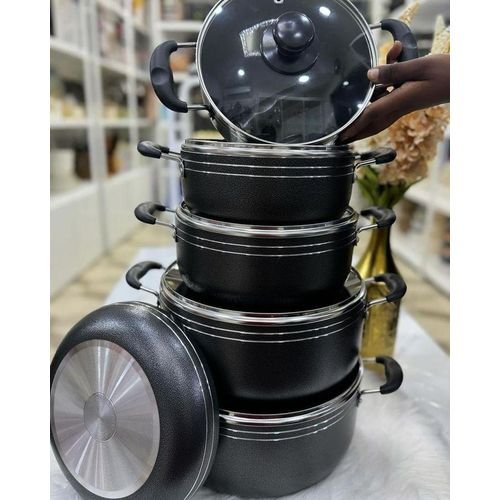 Non stick Cookware Set 6 in 1 - Black