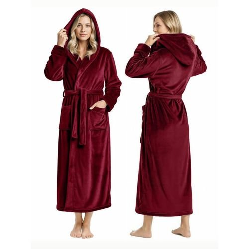 Unisex Cotton Bathrobe- Maroon