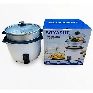 Sonashi 2.8L 1000W Rice Cooker & Steamer – SRC-328 -Silver