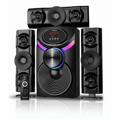 Saachi 3.1 Channel Woofer Home Audio System – 8000W Multimedia Speaker &amp; Subwoofer, Black