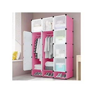 3-Column Modular Plastic Wardrobe – Portable Clothes & Storage Organizer