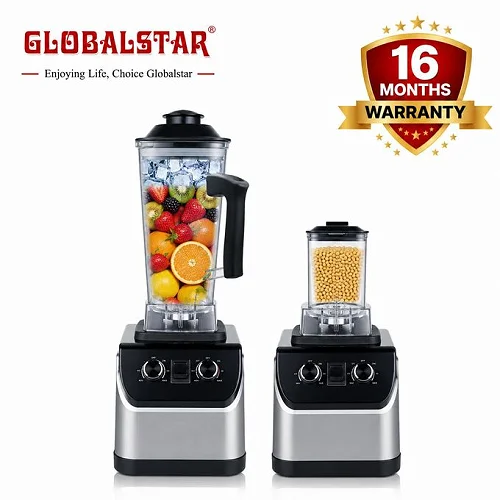 Globalstar GS-1588 Heavy Duty Commercial Blender 2-in-1 with Grinder