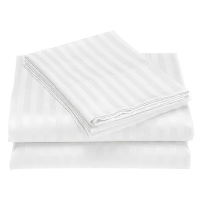 4Pcs 5×6 Egyptian Cotton Bedsheets Set – 2 Bedsheets &amp; 2 Pillowcases – White