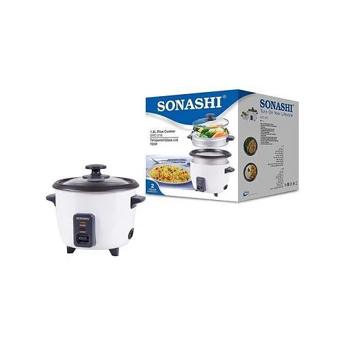 Sonashi 1.8L Electric Rice Cooker with Steamer SRC-318 – 700W, Non-Stick Pot &amp; Keep Warm