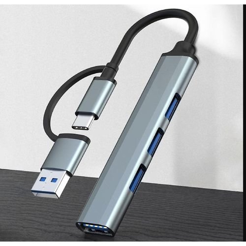 Type C USB 2.0 HUB 4 Port Multi Splitter Adapter,Hi-Speed 4 Port Hub