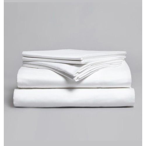 5x6 6pcs Fitted Bedsheets  With 4 Pillowcases - White