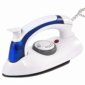 Portable Foldable Mini Steam Iron for Clothes – White & Blue