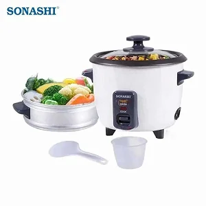 Sonashi 1.8L Rice Cooker – Non-Stick Pot, Steamer & Keep Warm