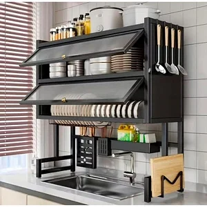 Two-Layer Over Sink Dish Rack 85cm – Kitchen Utensil & Dish Organizer