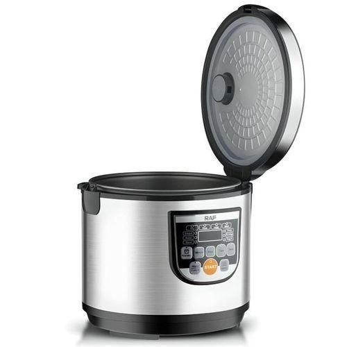 RAF 5 Litres 5L Digital Electric Rice cooker -Silver/red