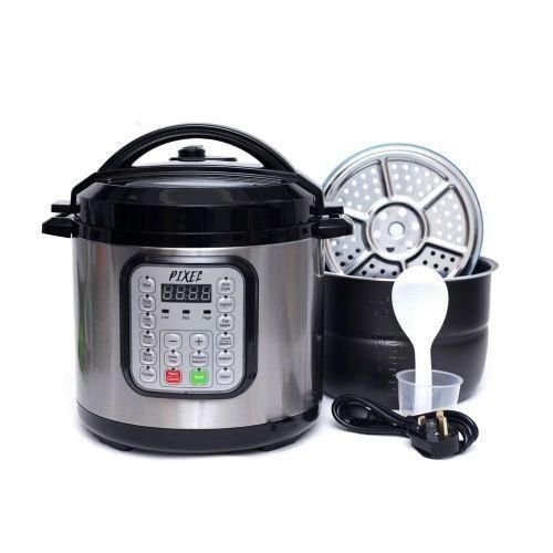 Pixel 6L Pressure Multi-Cooker, 11 Functions ,Food Steamer rack, Digital
