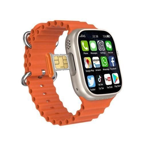 Modio 4G Ultra Max  Sim Card Smart Watch 4Gb / 64Gb Storage HD Screen 2.2 Inch  With 3 Straps