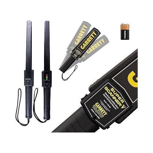 Garrett Super Scanner V Metal Detector for Adults Professional, Made in The USA, Security Wand, Scans All Metals