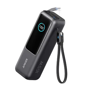 Anker Power Bank 25,000mAh 165W with 3 USB-C Ports & Retractable Cable