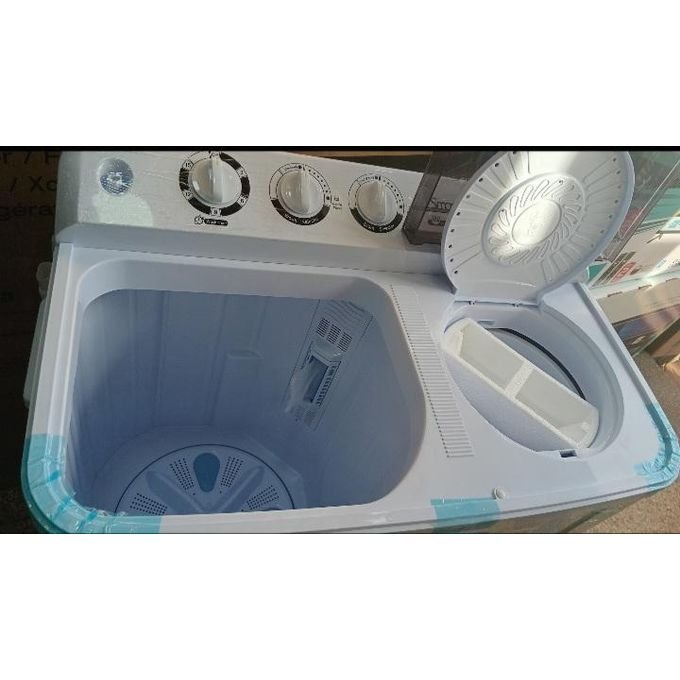 Smartec 7kg Semi-Automatic Twin Tub Washing Machine with Spin Dryer – White