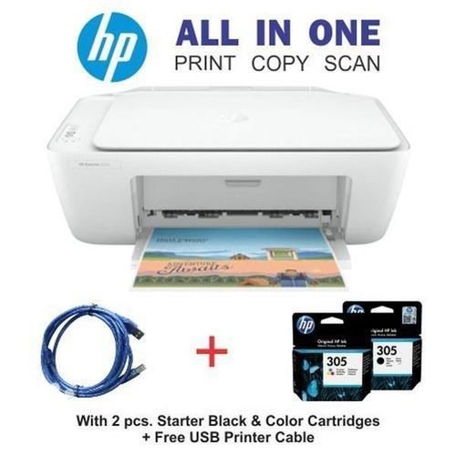 Hp DeskJet 2320 All-in-One Printer With Print, Scan & Copy With Free Printer USB Cable, Power Cable, And 2 Cartridge