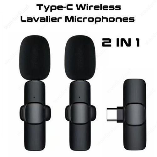 Dual Wireless Lapel Microphone With Type-C Interface