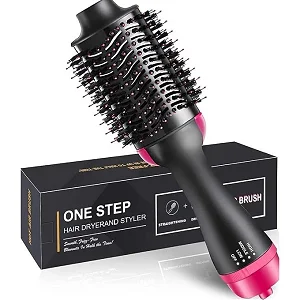 Hot Air Hair Styler Brush - Electric Hair Dryer, Straightener & Volumizing Styling Comb