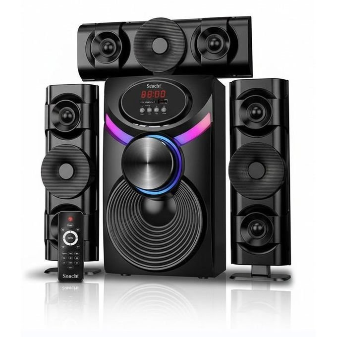 Saachi 3.1 Channel Multimedia Speaker & Subwoofer System – 8000W Black