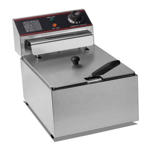 Global Star 6 Litres Commercial Deep Fryer Stainless Steel - Silver
