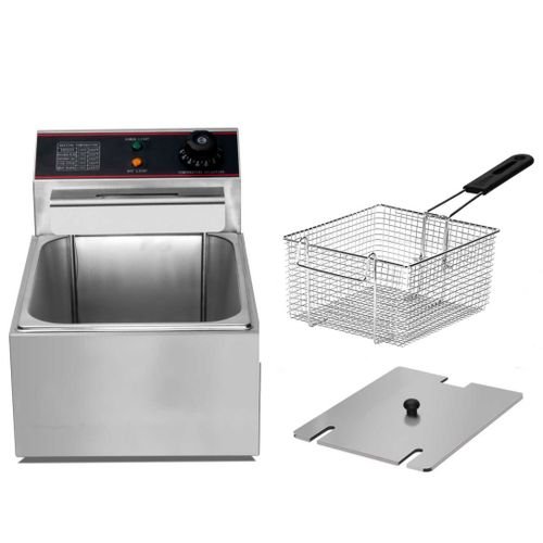 Global Star 6 Litres Commercial Deep Fryer Stainless Steel - Silver