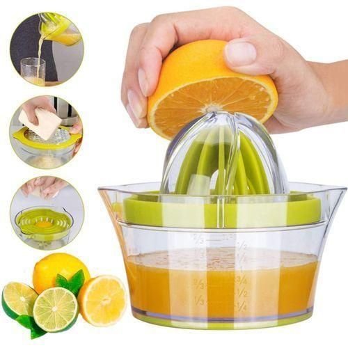 4 In1 Orange Lemon Squeezer Citrus Juicer-Green.