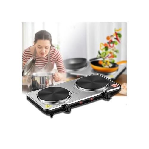 Sokany Electric Solid Hotplate with 5 Temperature Settings - Silver