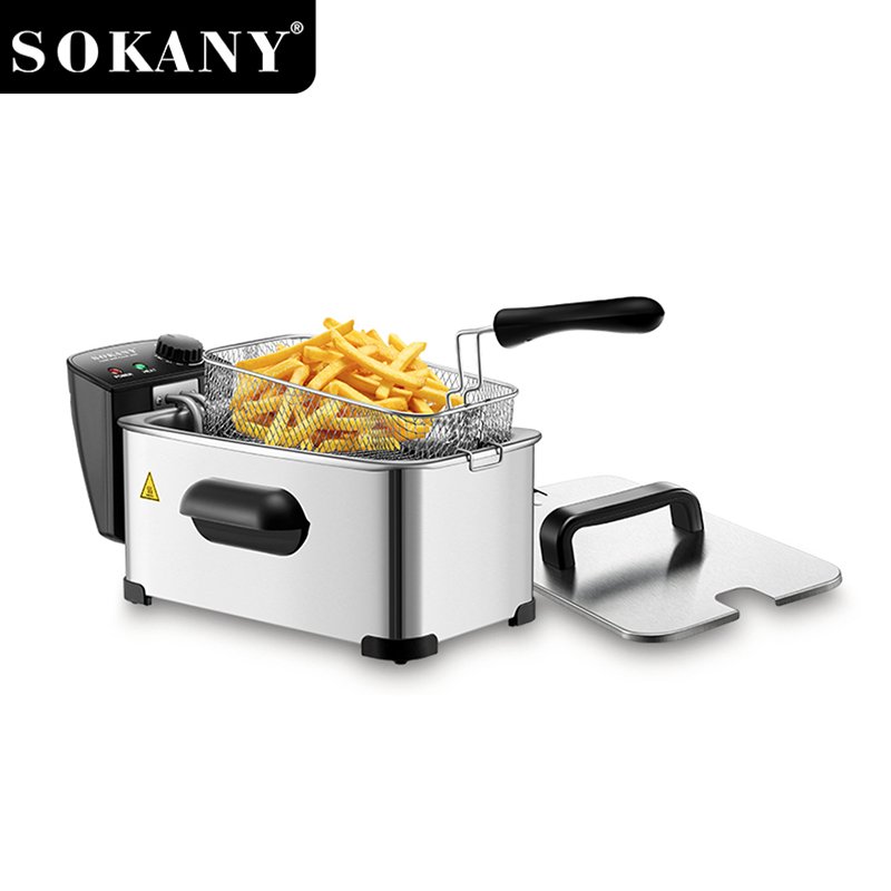 3.5L Sokany Deep Fryer Single - Silver