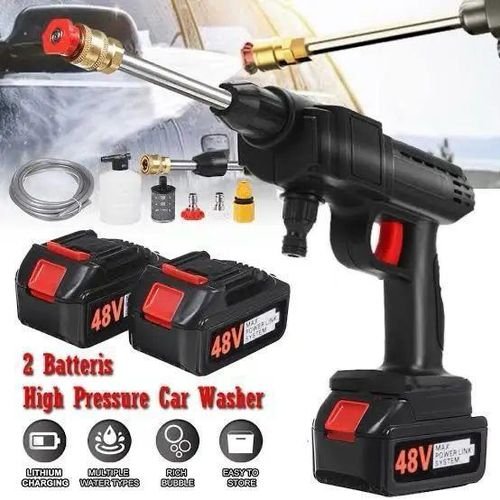 48V Portable cordless high-pressure car washer gun 2 Batteries.