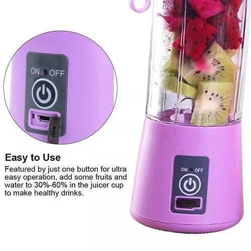 Portable Blender Juicer 380ml USB Rechargeable - Purple
