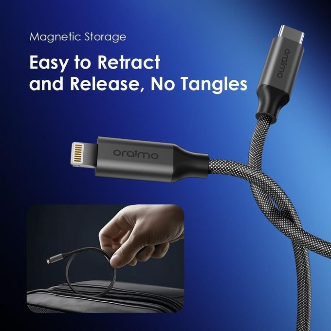 Oraimo MagCable 1M 20W Type-C to Lightning Data Cable Smart Fast Charging
