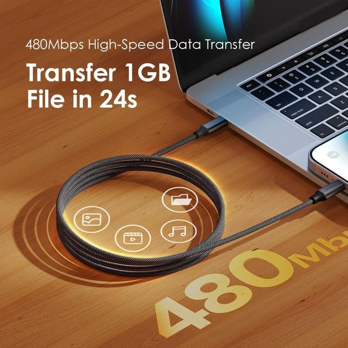 Oraimo MagCable 1M 20W Type-C to Lightning Data Cable Smart Fast Charging