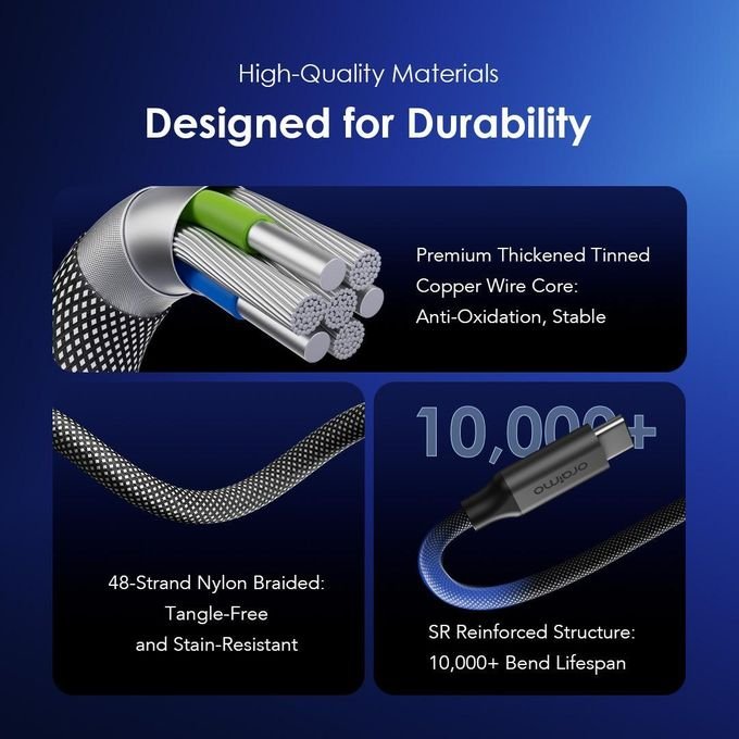 Oraimo MagCable 1M 20W Type-C to Lightning Data Cable Smart Fast Charging