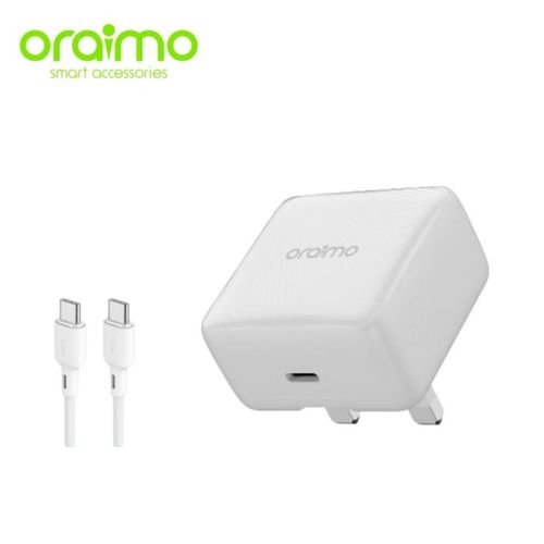Oraimo 20W Fast Charger Kit with Type-C to Type-C Cable - white